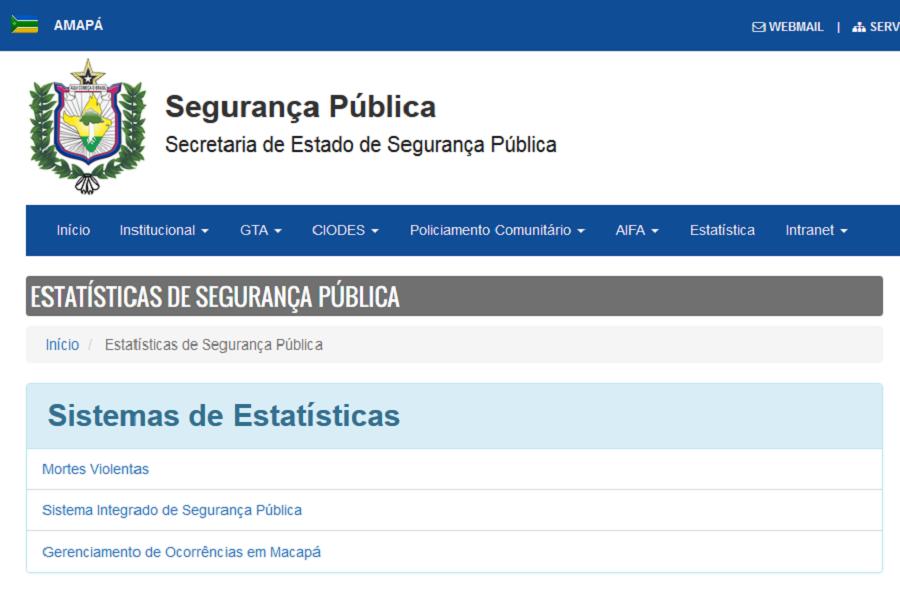 notícia: Estatísticas da segurança pública podem ser visualizadas pelo site da Sejusp