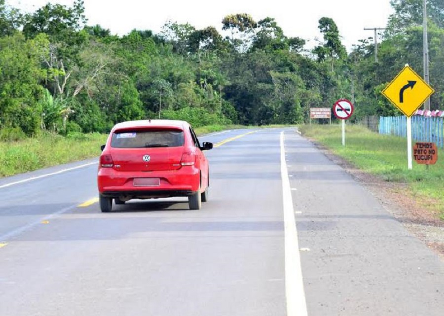 notícia: Obra da AP-010 é base para economia de Mazagão e via de conexão para região sul do Estado