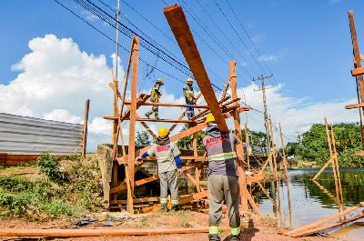 notícia: Governo inicia construção da nova ponte na Lagoa dos Índios