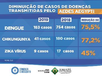 notícia: Casos de dengue e chikungunya reduzem em mais de 70% no Amapá