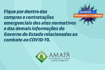 notícia: Portal da Transparência do Coronavirus é ativado pelo Governo do Amapá