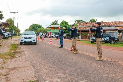 notícia: Macacoari Seguro: ação integrada une forças de segurança do Amapá em barreira na AP-070