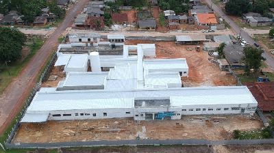 notícia: Obras do Hospital Regional de Porto Grande chegam a 65% do cronograma