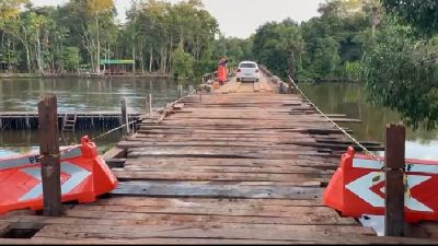 notícia: Tráfego na ponte de Santo Antônio da Pedreira está liberado para veículos leves