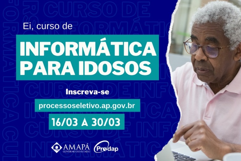 notícia: Governo do Amapá oferece curso de informática para pessoas a partir dos 60 anos