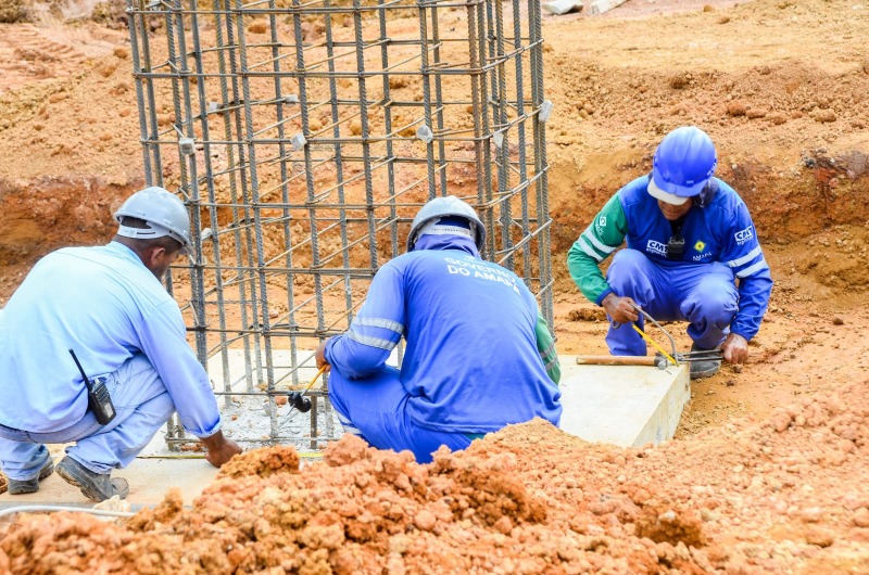 notícia: Viaduto da Integração: obras para base de fundação da estrutura já estão 50% concluídas