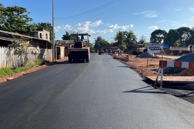 notícia: Governo do Amapá já executou 90% das obras de pavimentação das vias de acesso ao Conjunto Miracema