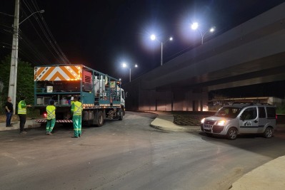 notícia: Governo do Amapá inicia sinalização das vias de acesso ao viaduto da Duca Serra