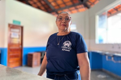 notícia: ‘A reforma é um sonho antigo para todos nós’, conta funcionária da Escola Estadual Fonte Nova, em Santana