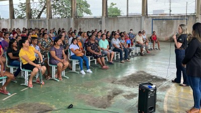 notícia: Sejusp leva projeto de cidadania e segurança para comunidade da Zona Sul de Macapá