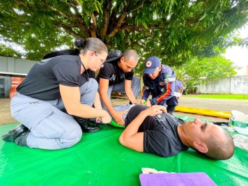 notícia: Samu oferece capacitação sobre primeiros socorros a policiais militares