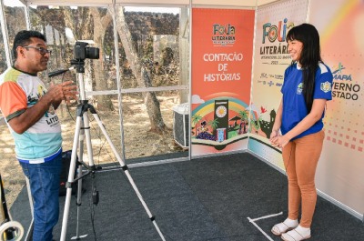 notícia: Visitantes da 1ª Folia Literária Internacional do Amapá podem registrar suas projeções para o futuro na 'Cápsula do Tempo' 