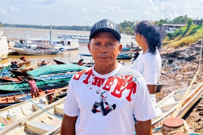 notícia: 'Antes até tínhamos dificuldades, mas não como agora', conta pescador sobre a escassez de água potável no Bailique