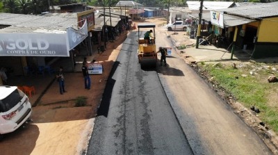 notícia: Governo do Amapá inicia a pavimentação asfáltica no distrito do Lourenço, em Calçoene