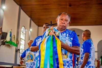 notícia: 'A devoção faz parte da nossa vida', diz morador de Mazagão Velho nos festejos de Nossa Senhora da Piedade