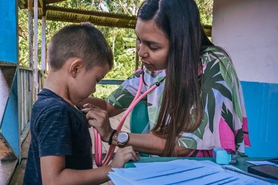 notícia: Ação humanitária do Governo do Amapá garante 200 atendimentos de saúde para famílias do Bailique