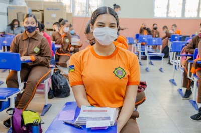 notícia: 'Quero ser uma doadora de sangue', diz aluna em palestra educativa do Hemoap