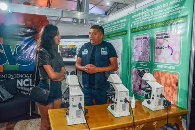 notícia: Na 52ª Expofeira, Governo do Amapá traz para o público exposição educativa sobre como evitar doença de Chagas e malária 