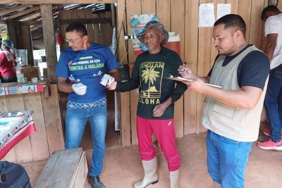 notícia: Governo do Amapá intensifica atendimento humanizado de controle e combate à malária em Calçoene