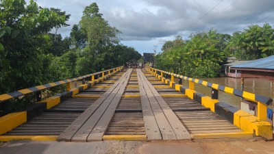 notícia: Governo finaliza serviços de manutenção da Ponte de Anauerapucu