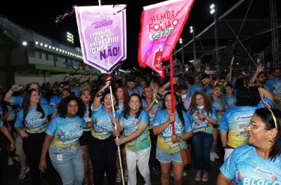 notícia: Bloco ‘É nois Sambando e Cuidando' reúne servidores do Governo para levar mensagem de saúde e prevenção