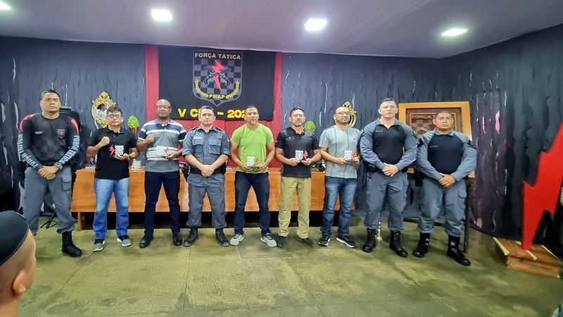 Durante o evento, veteranos da Força Tática foram homenageados 