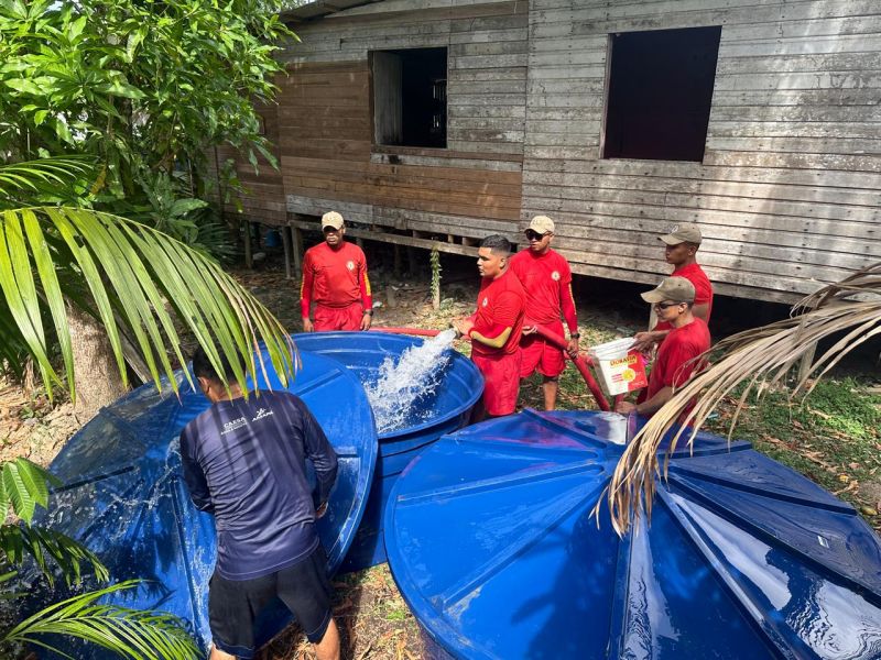 Foram foram levadas para as comunidades do Bailique e Sucuriju, cerca de 280 mil litros de água potável