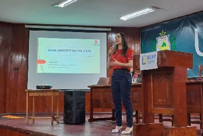 notícia: Ueap debate doação de sangue e medula óssea em evento com especialistas, em Macapá