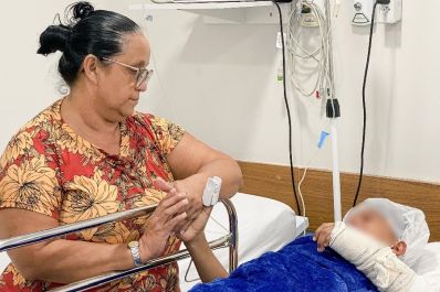 notícia: 'Meu filho foi bem acolhido e já vai voltar para casa', conta mãe de criança atendida pelo Centro Cirúrgico do Hospital de Emergências de Macapá 