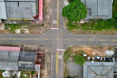 notícia: Governo do Amapá conclui 7 km de sinalização viária no município de Porto Grande