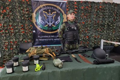 notícia: Batalhão Ambiental da Polícia Militar celebra 27 anos com exposição de equipamentos e animais, em Macapá