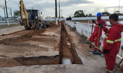 notícia: 53ª Expofeira: Governo do Amapá realiza obra de drenagem urbana e manejo de águas da chuva