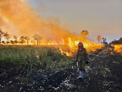 notícia: Governo do Amapá envia militares especialistas para ajudar no combate aos incêndios florestais no Mato Grosso do Sul