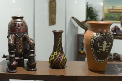 notícia: Artesãs de Mazagão retratam arte Maracá e Cunani e homenageiam cultura do município na 53ª Expofeira do Amapá