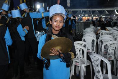 notícia: 'Concurso de Bandas e Fanfarras traz alegria para a comunidade’, diz estudante de Tartarugalzinho na 53ª Expofeira do Amapá