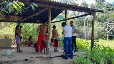 notícia: Amprev faz busca ativa do censo previdenciário em aldeia Wajãpi, em Pedra Branca do Amapari