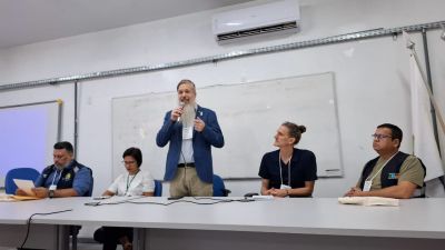 notícia: Governo do Amapá participa de encontro internacional sobre Vigilância Comunitária em Saúde nas regiões de fronteira, no Oiapoque