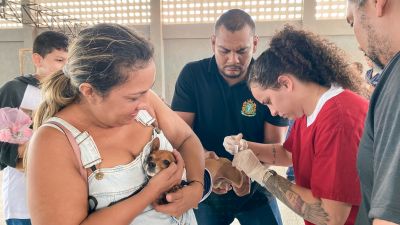 notícia: Governo do Amapá promove cuidados, saúde e bem-estar animal em residenciais de Macapá