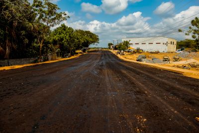 notícia: Governo do Amapá inicia primeira etapa de pavimentação asfáltica da Rodovia JP, em Macapá