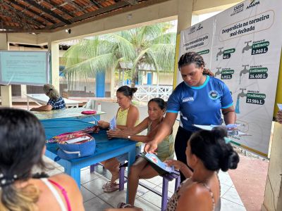 notícia: Uso sustentável da água e prevenção de doenças são temas de ação da Caesa no distrito de Anauerapucu, em Santana