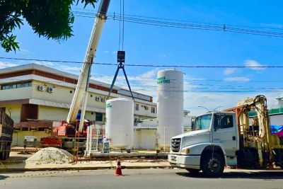 notícia: Governo do Amapá instala novos cilindros de gases medicinais para atender 40 leitos em construção do Hospital da Mulher Mãe Luzia