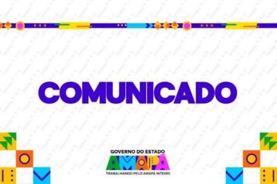 notícia: Comunicado: Governo do Amapá anuncia pagamento do funcionalismo público para segunda-feira, 30