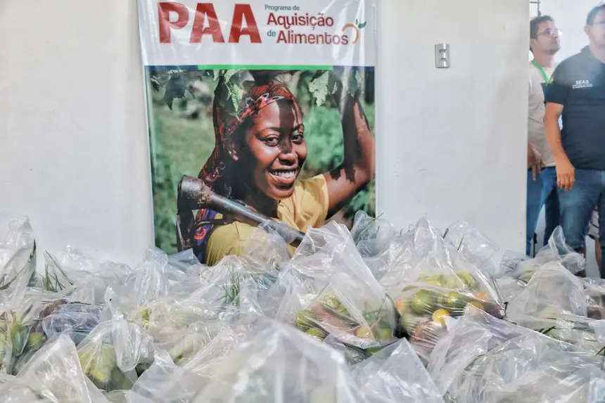 Foram distribuídos mais de seis toneladas de alimentos para cerca de 300 famílias.