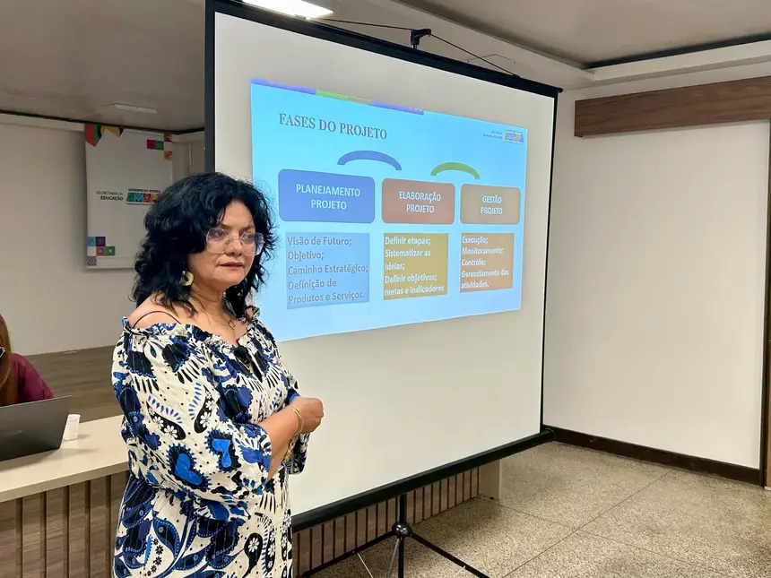 Foto: Divulgação Esap Regina Célis palestra em Belém do Pará, sobre Políticas Públicas para as Mudanças Climáticas