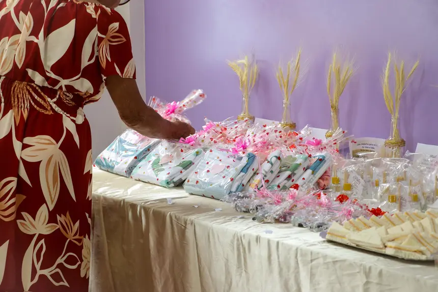 Brindes para as participantes 