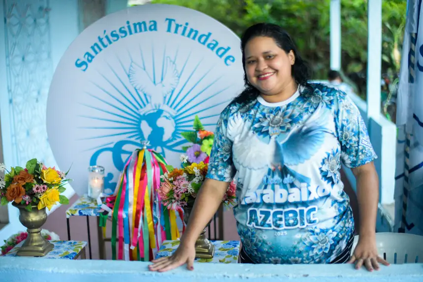 Marabaixeira Priscila Silva, coordenadora do grupo Azebic