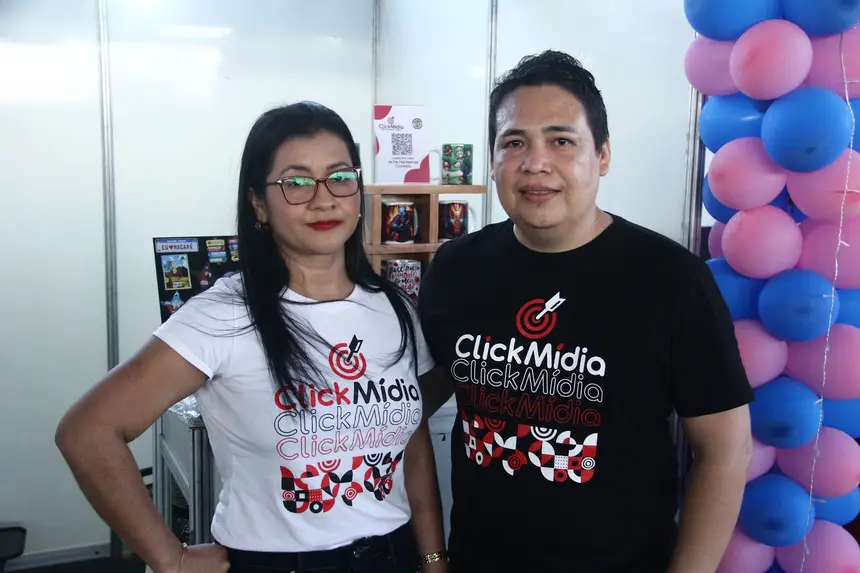 Fábio Andrade e esposa durante o Festival 