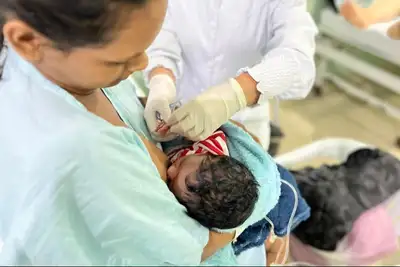 notícia: Governo do Amapá inicia aplicação de medicamento contra doenças respiratórias em bebês prematuros no Hospital da Mulher Mãe Luzia