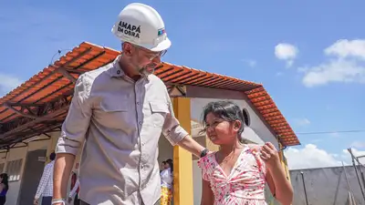 notícia: Governador Clécio Luís acompanha obras de reforma e ampliação da Escola Estadual Carlos Alberto Viana no Residencial Miracema, em Macapá