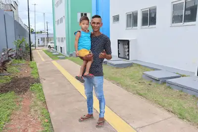 notícia: 'Felicidade é ter um lugar digno para viver', diz morador do novo Residencial Nelson dos Anjos, em Macapá  